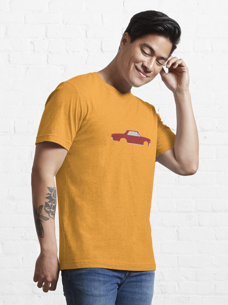 shirt of a classic car in a undressed design without wheels